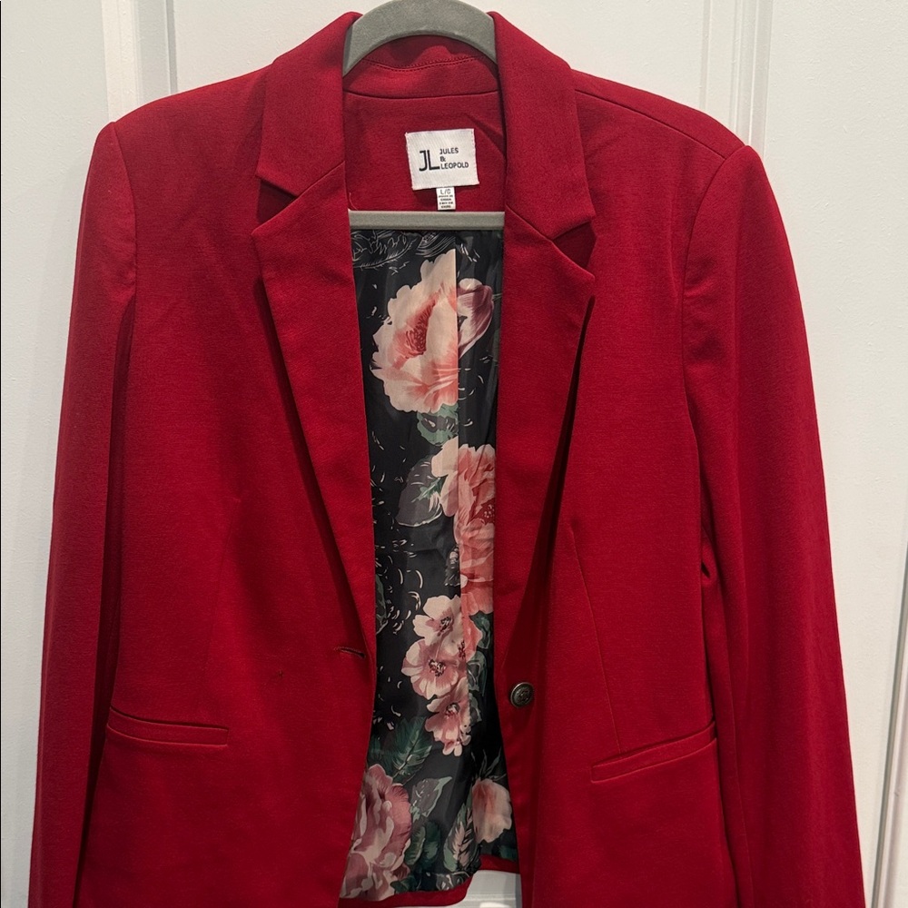 Jules & Leopold Vibrant Red Blazer